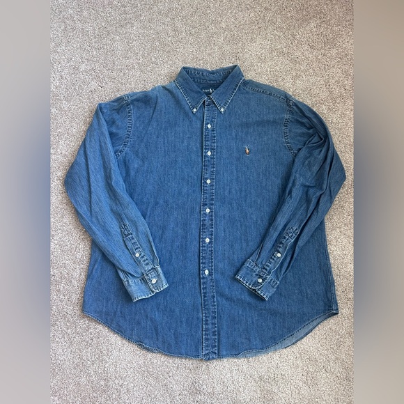 Ralph Lauren Other - VINTAGE RALPH LAUREN Men's Denim Classic Fit Shirt Lightweight 100% Cotton XXL